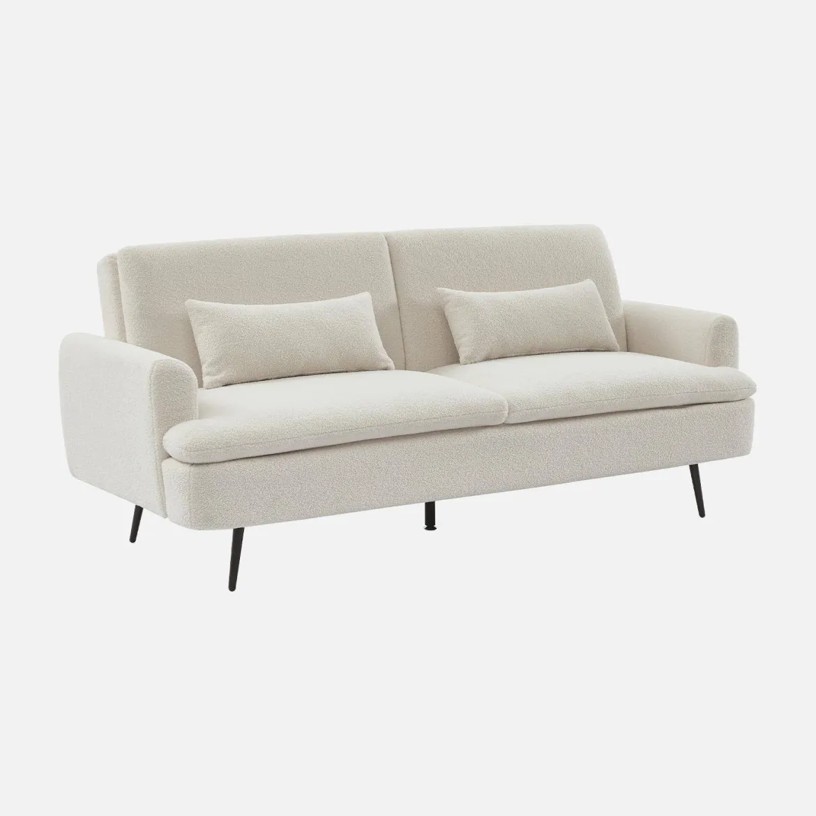 Divano letto in bouclé, 2–3 posti