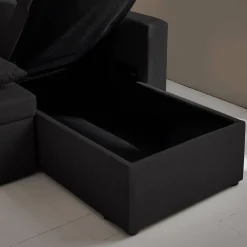 Divano letto panoramico in tessuto, 4 posti