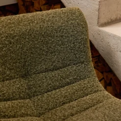 Divano modulare tessuto effetto alpaca, 3 posti