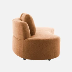 Divano virgola organico in bouclé, 3 posti