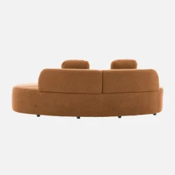 Divano virgola organico in bouclé, 3 posti
