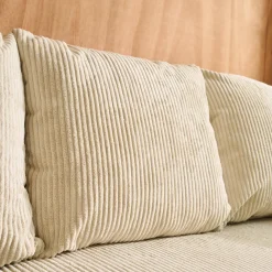 Divano letto angolare reversibile in velluto a coste, 3 posti
