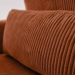 Divano letto angolare reversibile con contenitore in velluto a coste, da 3 a 5 posti