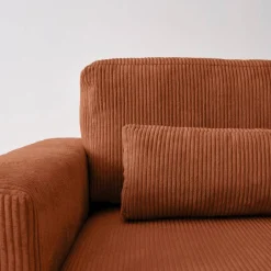 Divano letto angolare reversibile con contenitore in velluto a coste, da 3 a 5 posti