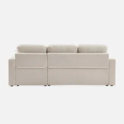 Divano letto angolare reversibile in bouclé, 3 posti