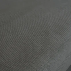 Divano letto futon in velluto a coste e struttura cromata