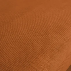 Divano letto futon in velluto a coste e struttura cromata