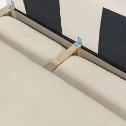 Divano letto in tessuto ciniglia, 3 posti