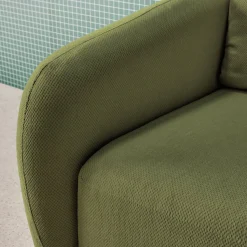 Divano letto in tessuto ciniglia, 3 posti