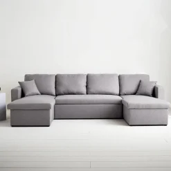 Divano letto panoramico in tessuto, 4 posti