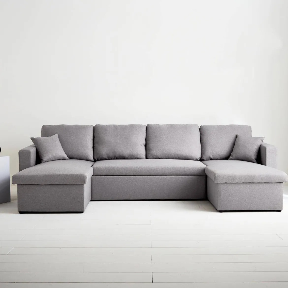 Divano letto panoramico in tessuto, 4 posti