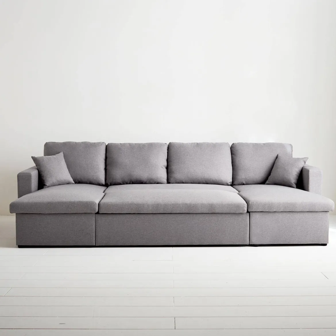 Divano letto panoramico in tessuto, 4 posti
