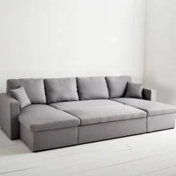 Divano letto panoramico in tessuto, 4 posti