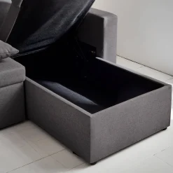 Divano letto panoramico in tessuto, 4 posti