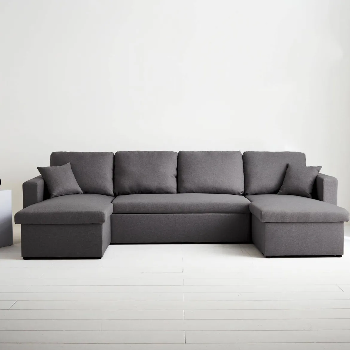 Divano letto panoramico in tessuto, 4 posti