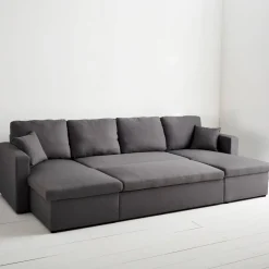 Divano letto panoramico in tessuto, 4 posti
