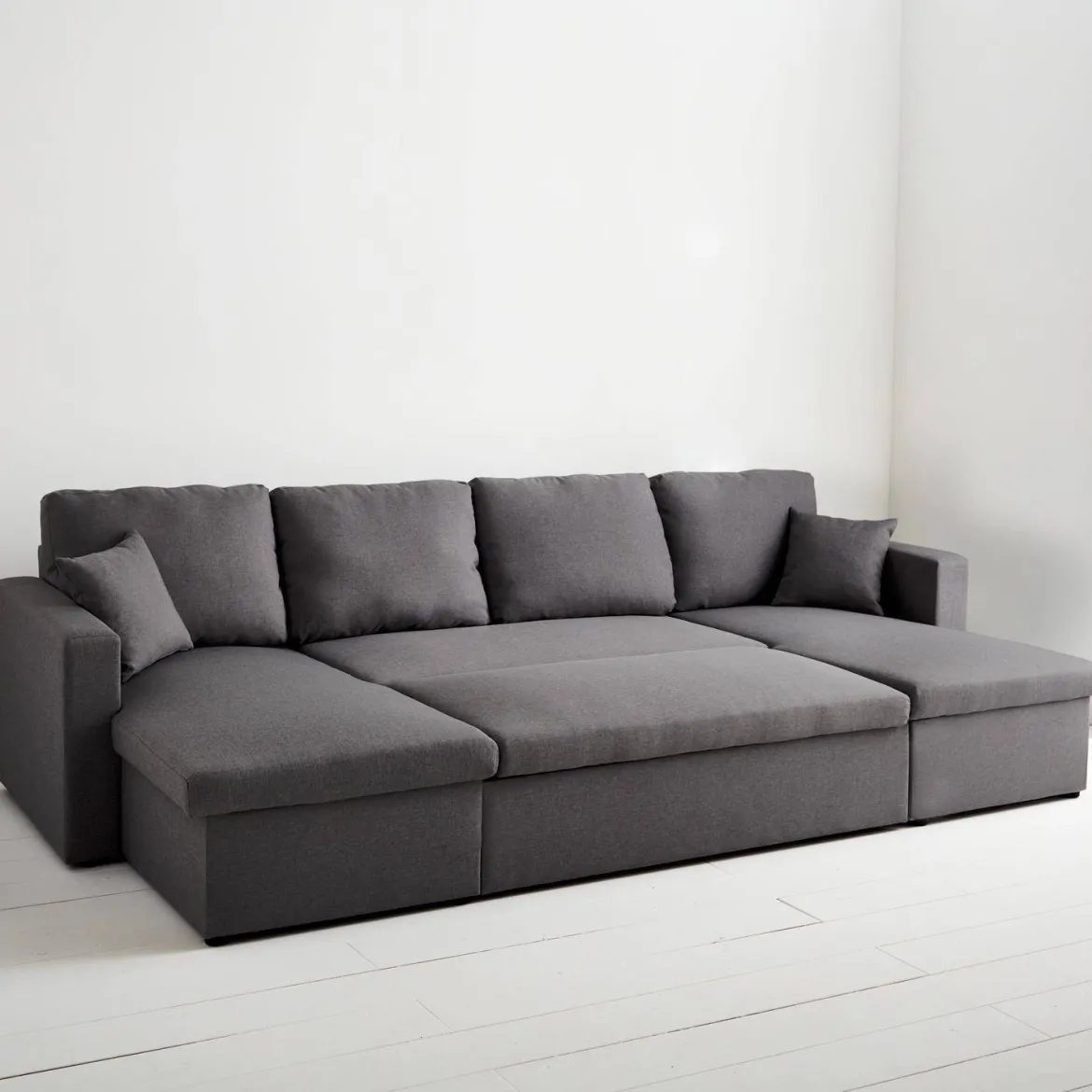 Divano letto panoramico in tessuto, 4 posti