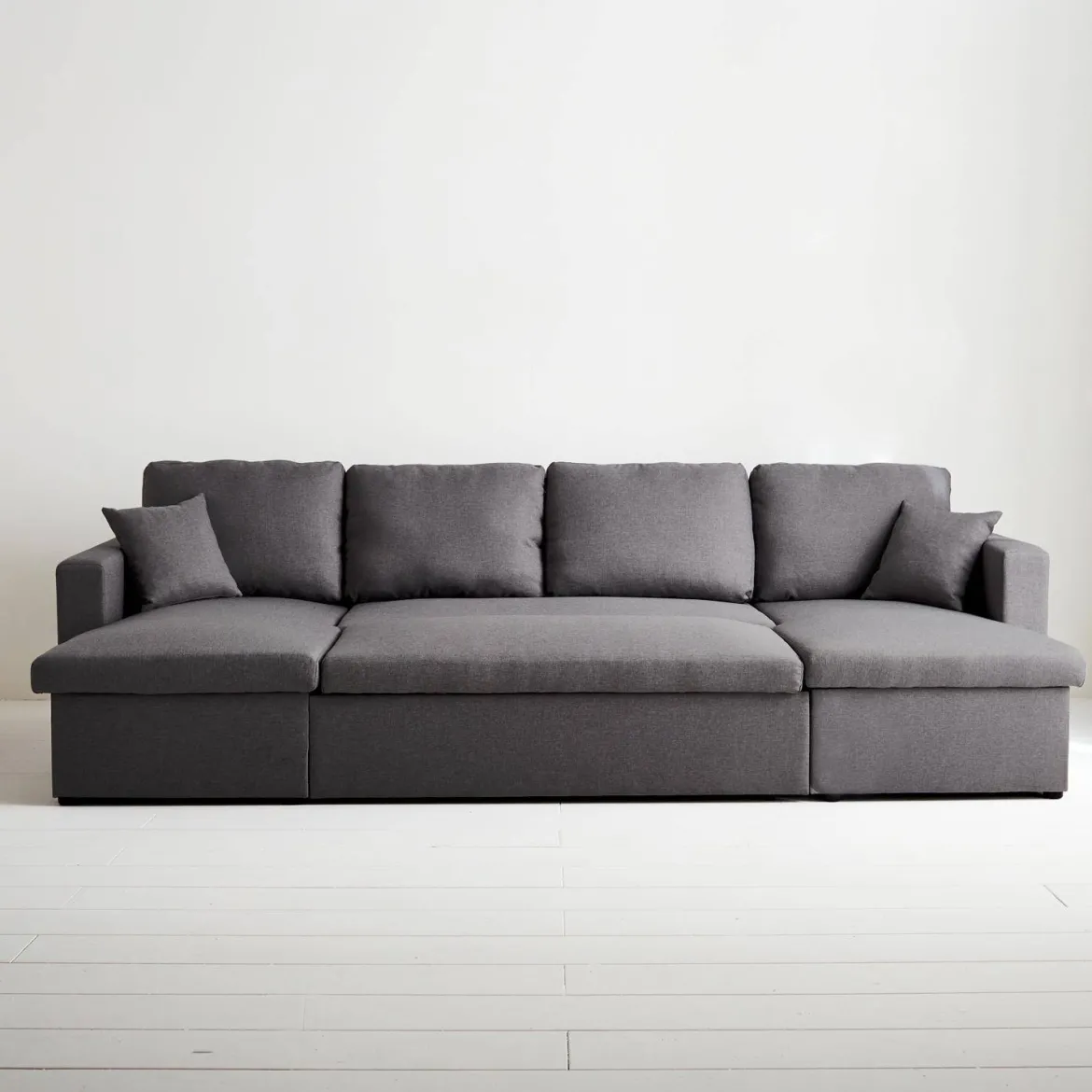 Divano letto panoramico in tessuto, 4 posti