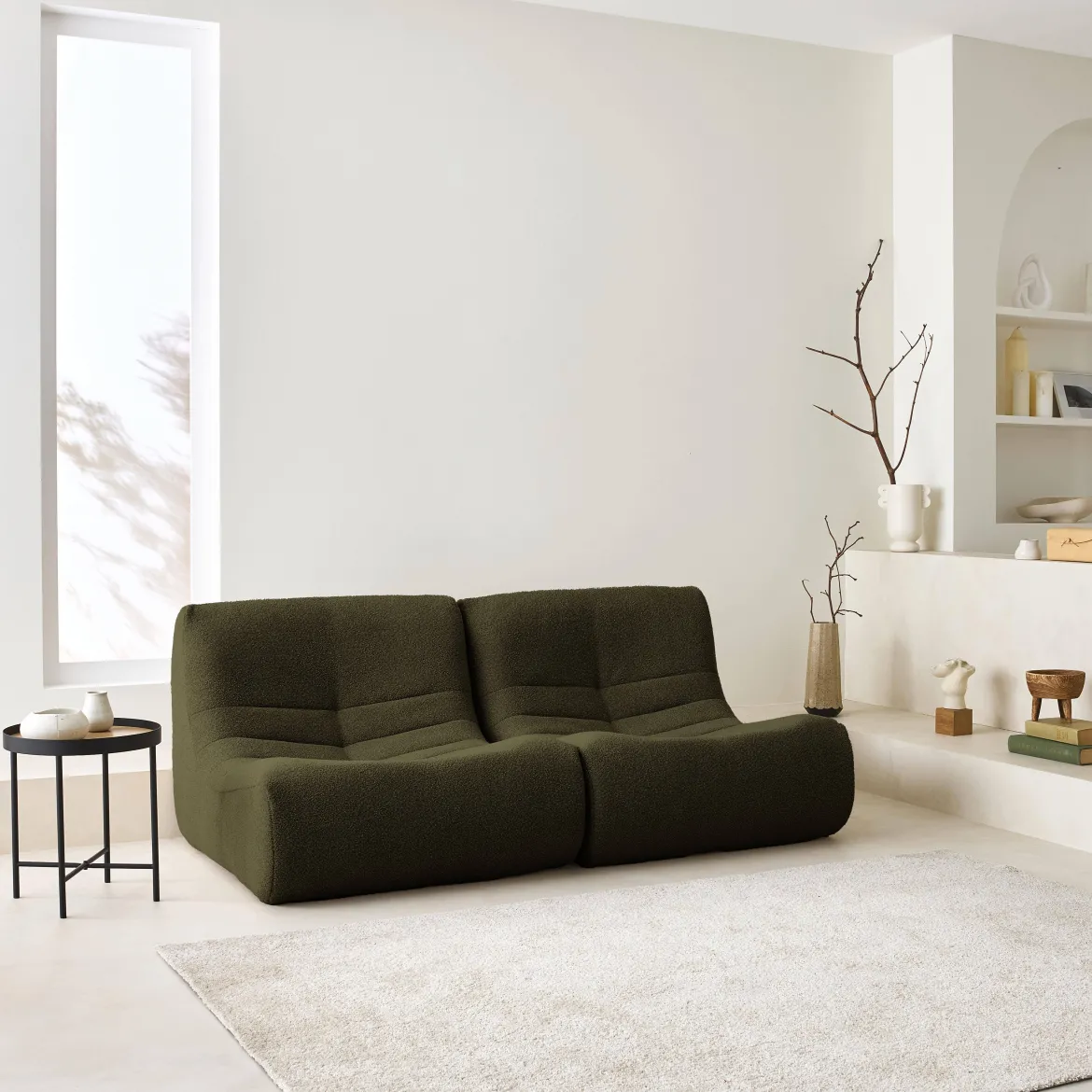 Divano modulare boucle, 2 posti