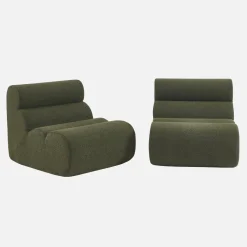 Divano modulare bouclé, 2 posti