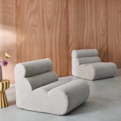 Divano modulare bouclé, 2 posti