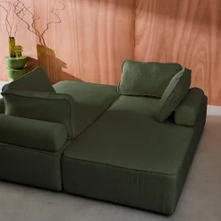 Divano modulare in bouclé, 4 posti
