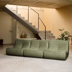 Divano modulare velluto, 3 posti
