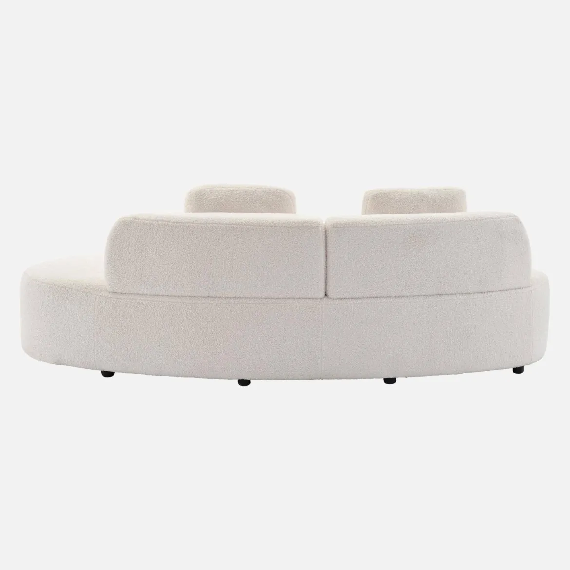 Divano virgola organico in bouclé, 3 posti