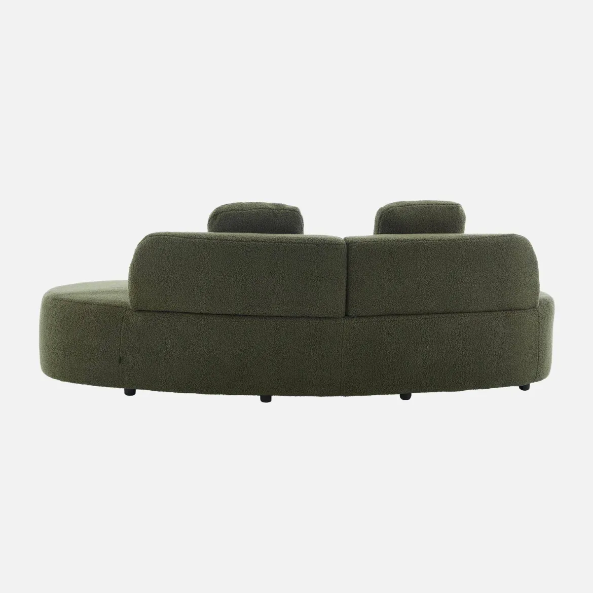 Divano virgola organico in bouclé, 3 posti