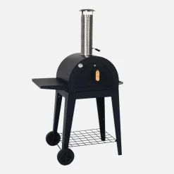 Forno per pizza da esterno a carbonella con ruote