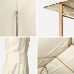 Gazebo da giardino per eventi in alluminio con tende scorrevoli, 3x4m