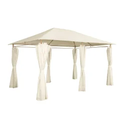 Gazebo da giardino per eventi in alluminio con tende scorrevoli, 3x4m