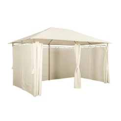 Gazebo da giardino per eventi in alluminio con tende scorrevoli, 3x4m