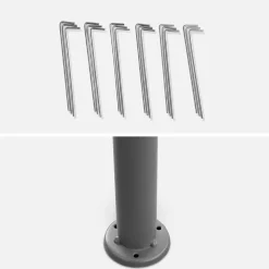 Gazebo da giardino 3x3m struttura in alluminio con tende scorrevoli
