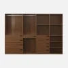 Kit armadio modulare decorazione legno 4 elementi
