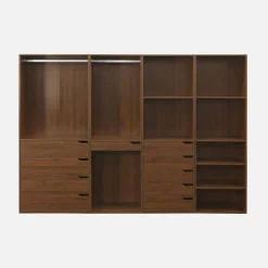 Kit armadio modulare decorazione legno 4 elementi