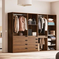 Kit armadio modulare decorazione legno 4 elementi