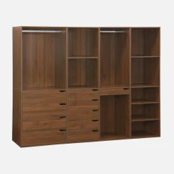 Kit armadio modulare decorazione legno 4 elementi