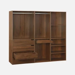 Kit guardaroba modulare decorazione legno 3 elementi