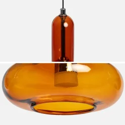 Lampada a sospensione LED in vetro, Ø15cm