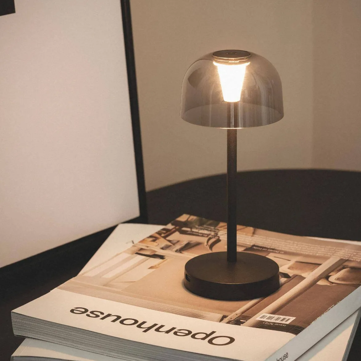 Lampada da tavolo da interno/esterno in metallo