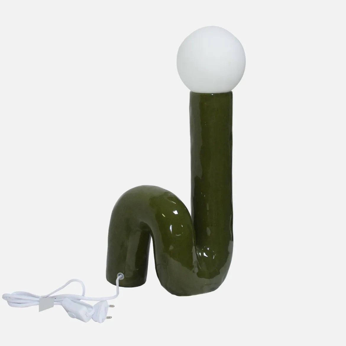 Lampada da tavolo in design organico ceramica smaltata, 45cm
