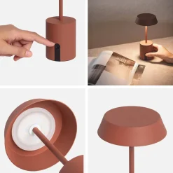 Lampada da tavolo LED per interno ed esterno in metallo, Ø 10,8 cm