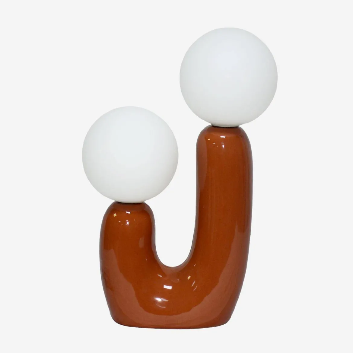 Lampada da tavolo organica ceramica e vetro, 31cm