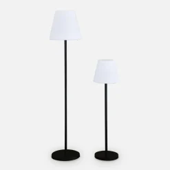 Lampada da terra colore bianco con batteria ricaricabile