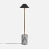 Lampada da terra per interno in metallo con base a scacchi, Ø31cm