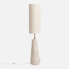 Lampada da terra per interno in ceramica e tessuto, Ø27cm