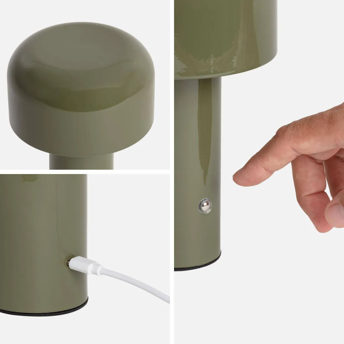 Lampada LED in metallo, 13cm