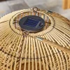 Lampada solare LED in rattan, 31.5cm