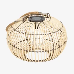 Lampada solare LED in rattan, 31.5cm